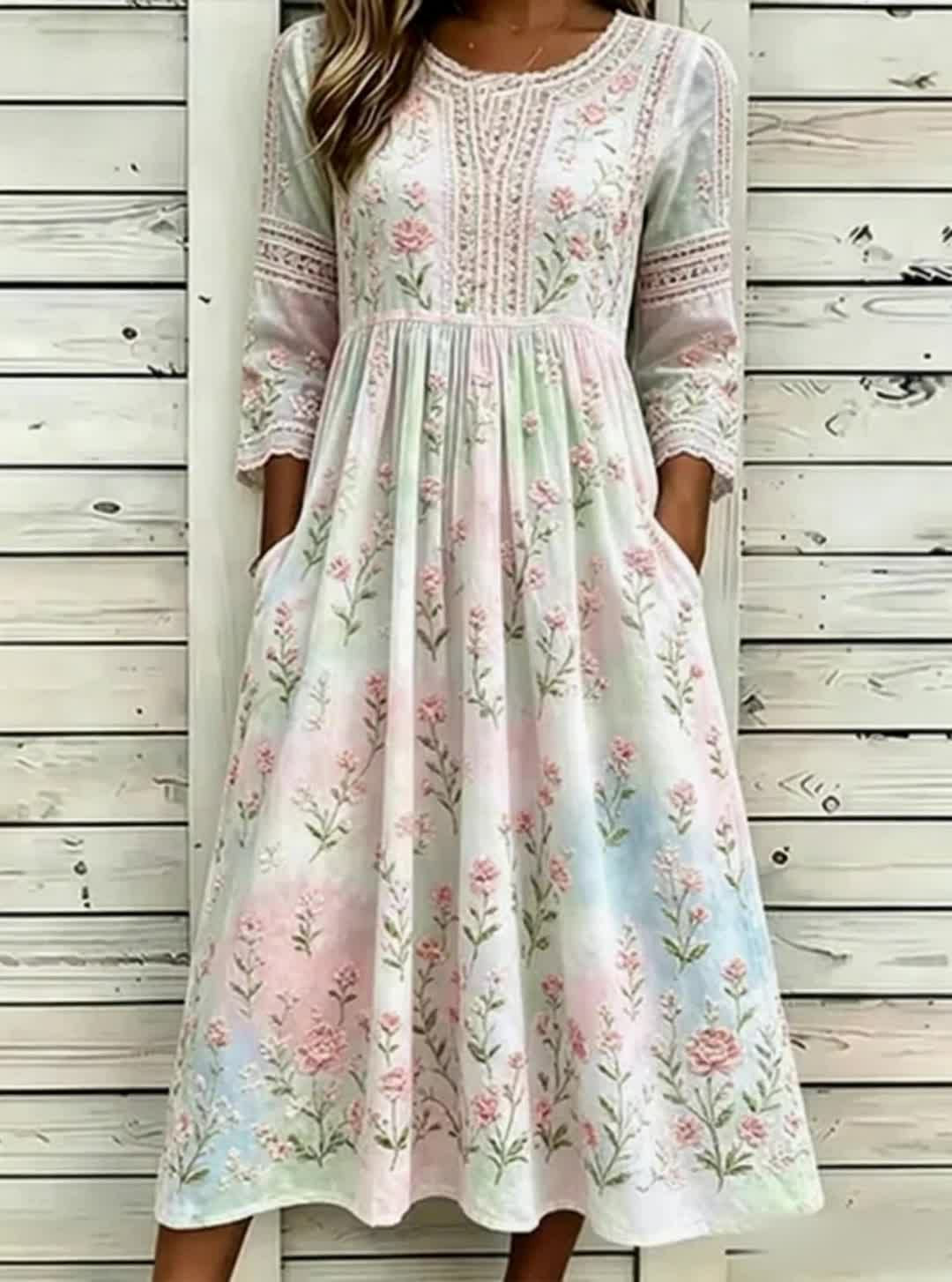 Women's floral printed casual dress