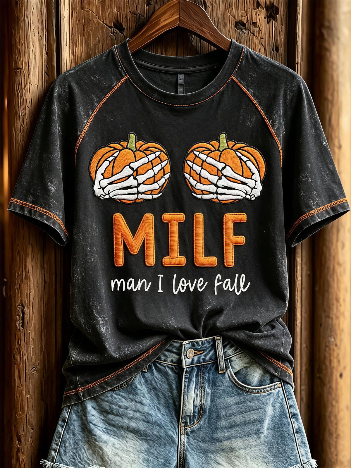 Women's Fall Funny Casual Graphic Print T-Shirt