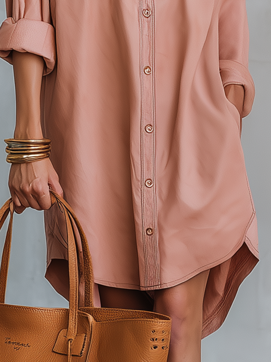 Relaxed Oversized Shirt Dress