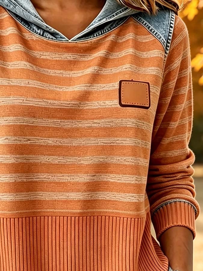Women's Casual Color-Block Printed Top