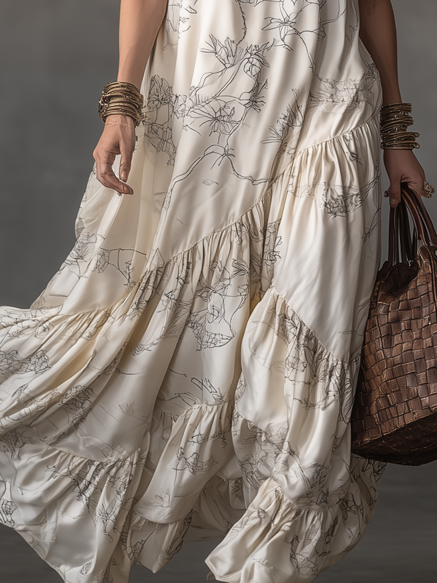 Artful Printed Relaxed Maxi Dress