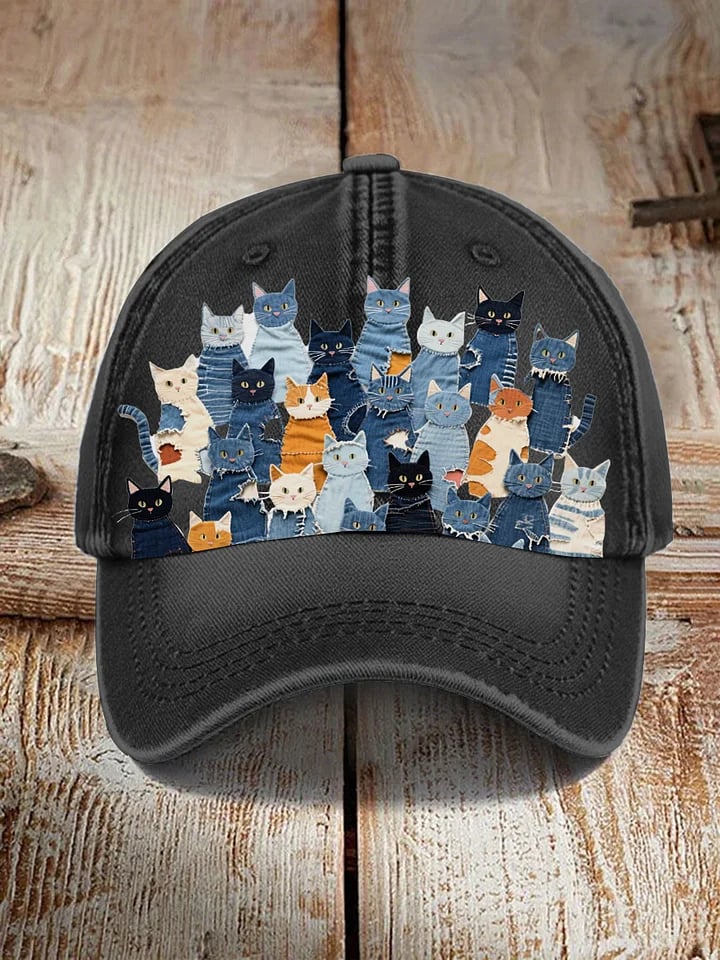 Cute Animal Cat Art Print Hat