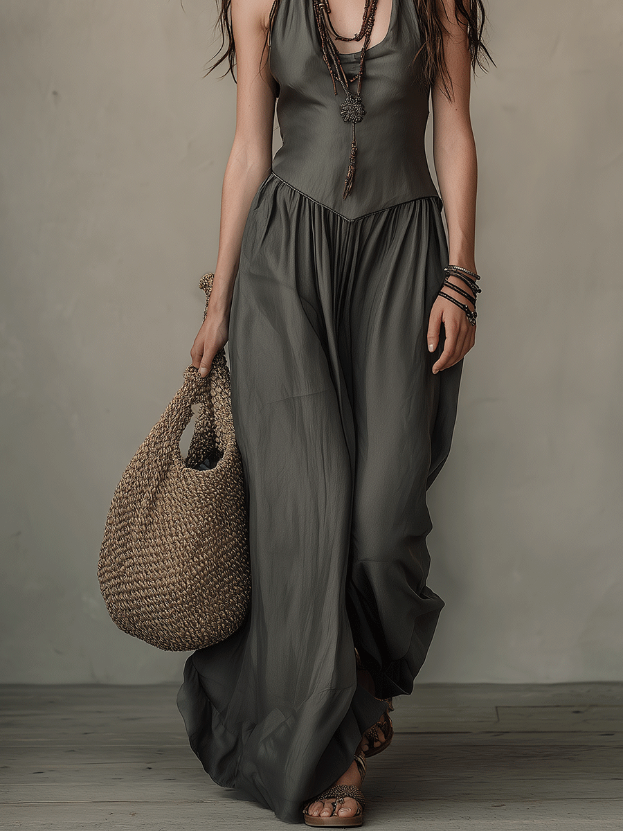 Fluid Relaxed Boho Maxi Dress