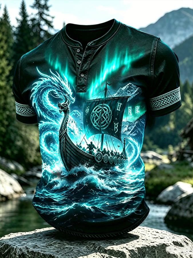 Men's Viking Printing T-Shirts