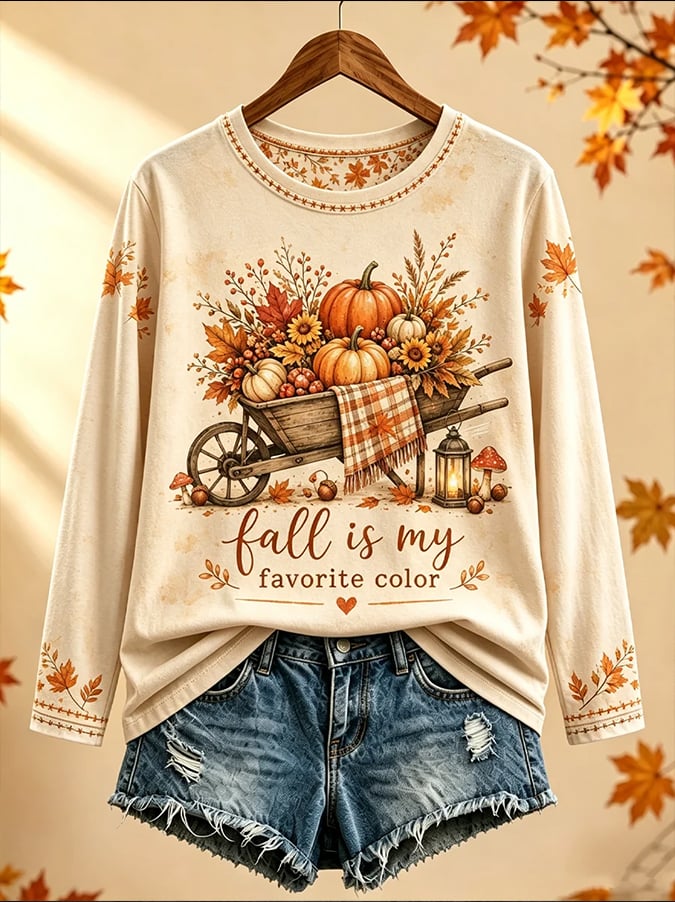 Women'S "Autumn Is My Favorite Color" Short-Sleeved T-Shirt