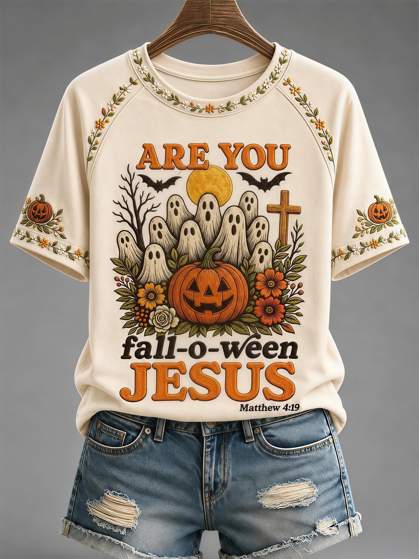 Women's Fall Casual Faith Graphic Print T-Shirt