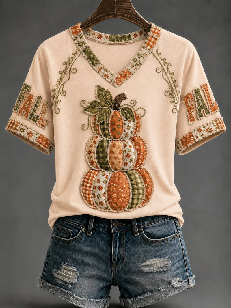 Women's Fall Funny Casual Graphic Print T-Shirt