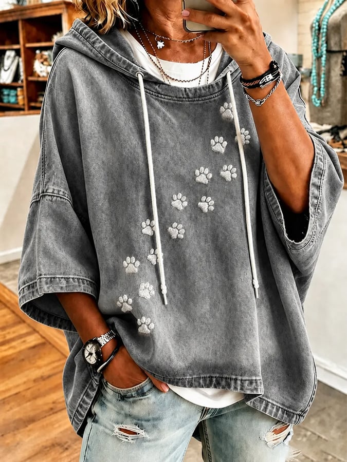Women's Cat Printing Art Casual Top