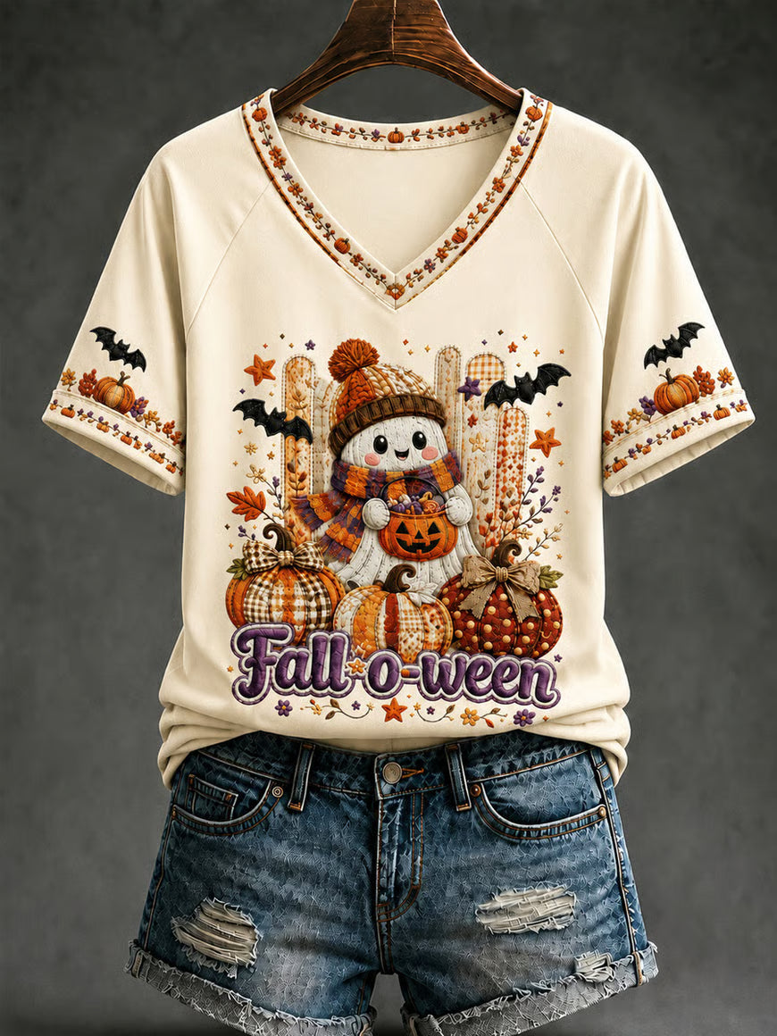 Women's Fall Funny Casual Graphic Print T-Shirt