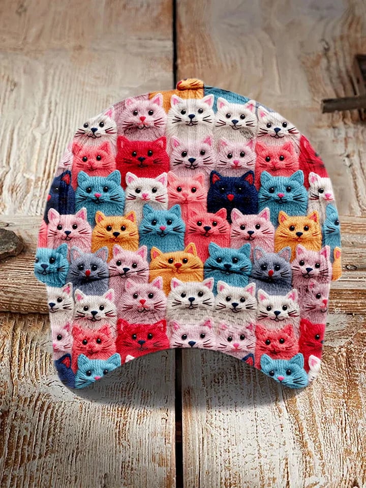 Cute Cat Print Baseball Cap