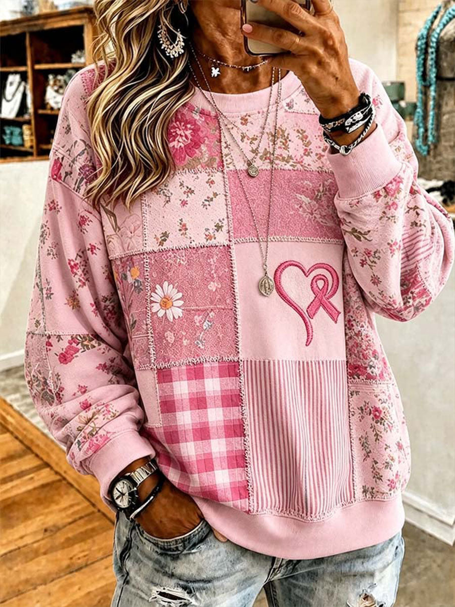 Women's Breast Cancer Awareness Graphic Casual T-Shirt