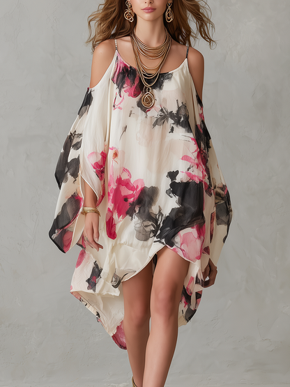 Airy Printed Mini Dress
