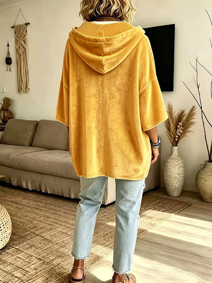Women's Autumn Velvet Print Casual Top