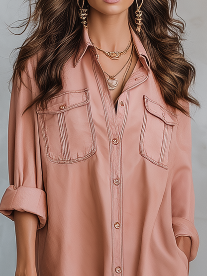 Relaxed Oversized Shirt Dress