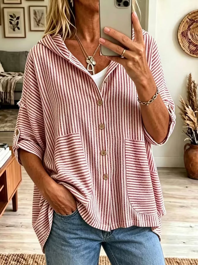 Women's Plaid And Stripe Art  Print Cardigan