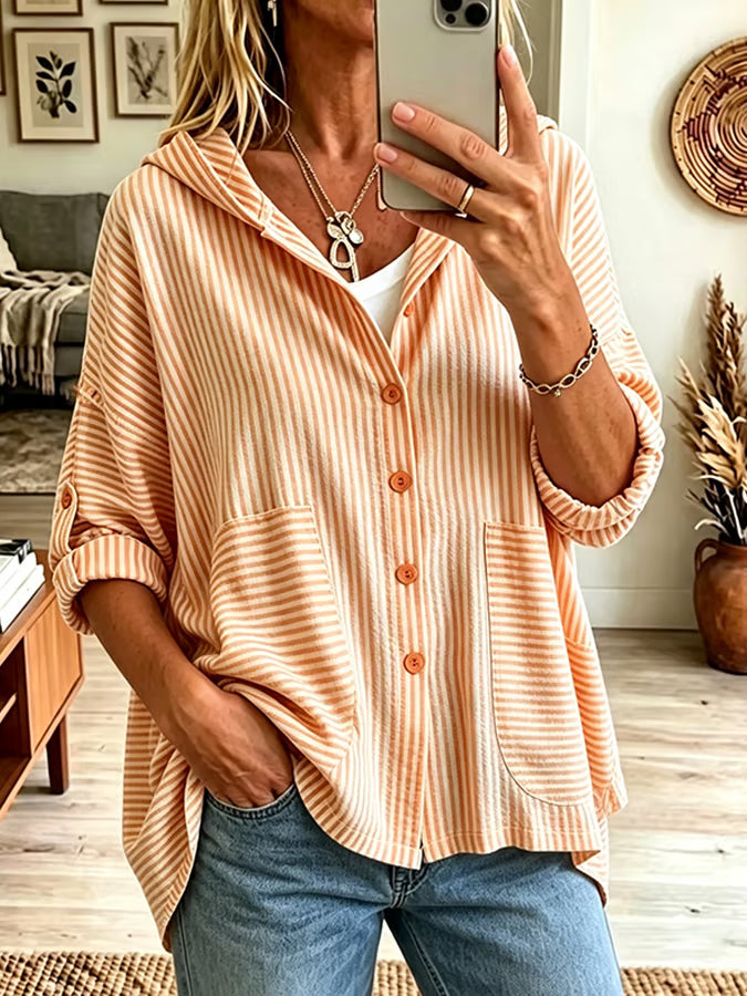 Women's Plaid And Stripe Art  Print Cardigan