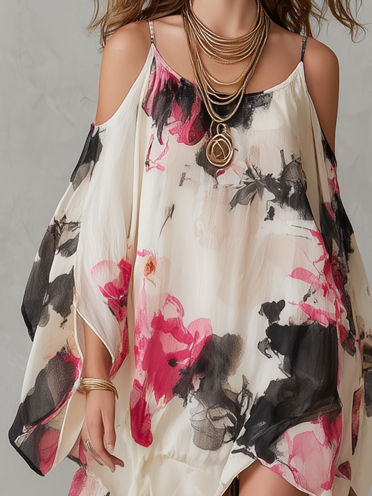 Airy Printed Mini Dress