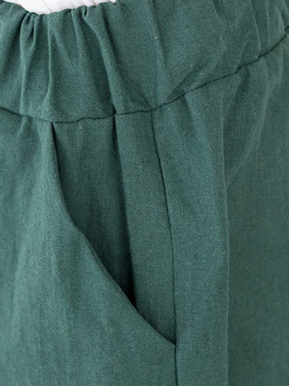 Women's Solid Color Simple Loose Casual Shorts