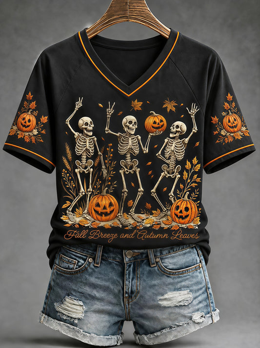 Women's Fall Funny Casual Graphic Print T-Shirt