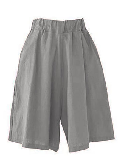 Women's Solid Color Simple Loose Casual Shorts