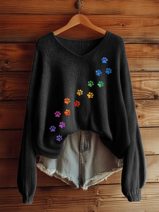 Women's Cat Paw Knited Top