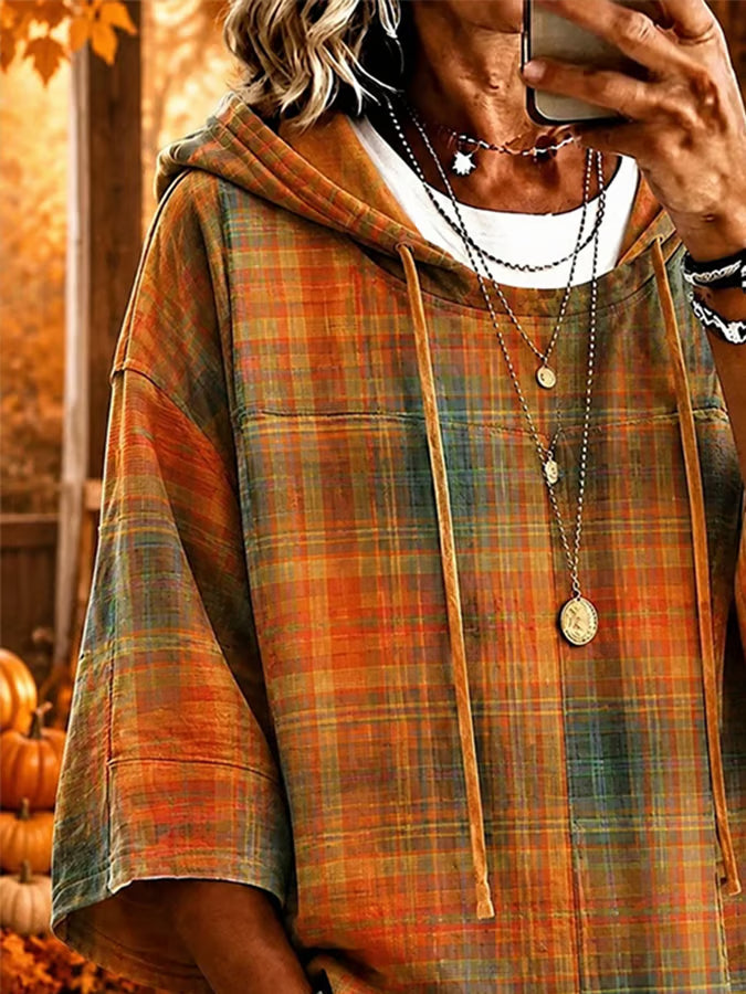 Women's Casual Autumn Loose-Fit Printed Hoodie