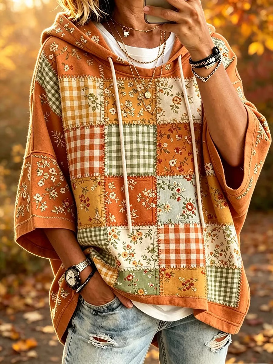 Women's Autumn Pattern Print Casual Hoodie