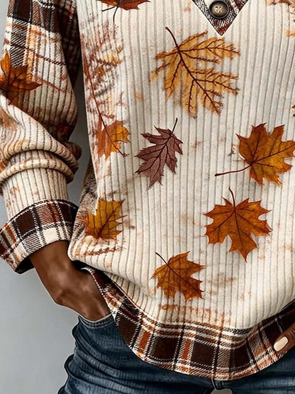Women'S Casual Autumn Printed Top