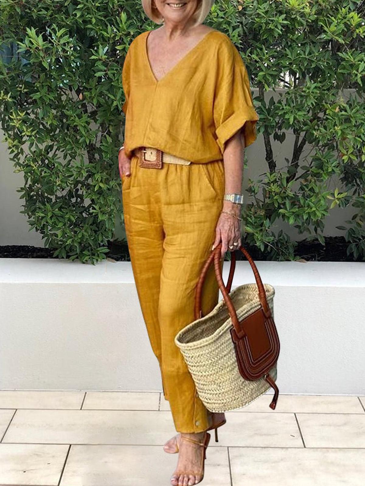 Women's Casual Loose Top And Pants Set