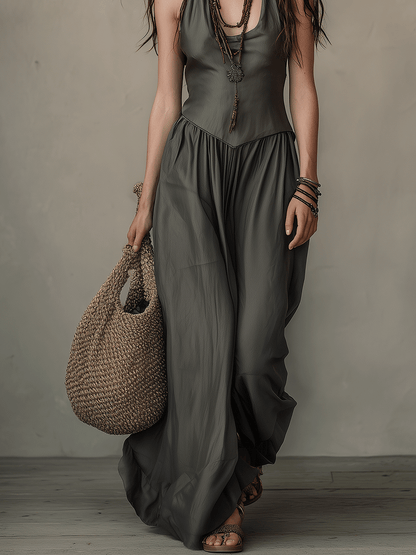 Fluid Relaxed Boho Maxi Dress