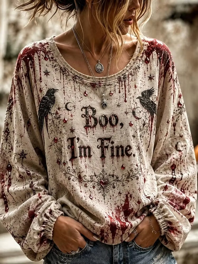 Women's Halloween Print T-shirt