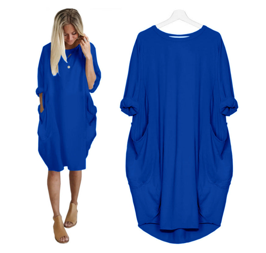 Women's Casual Solid O-Outline Dress