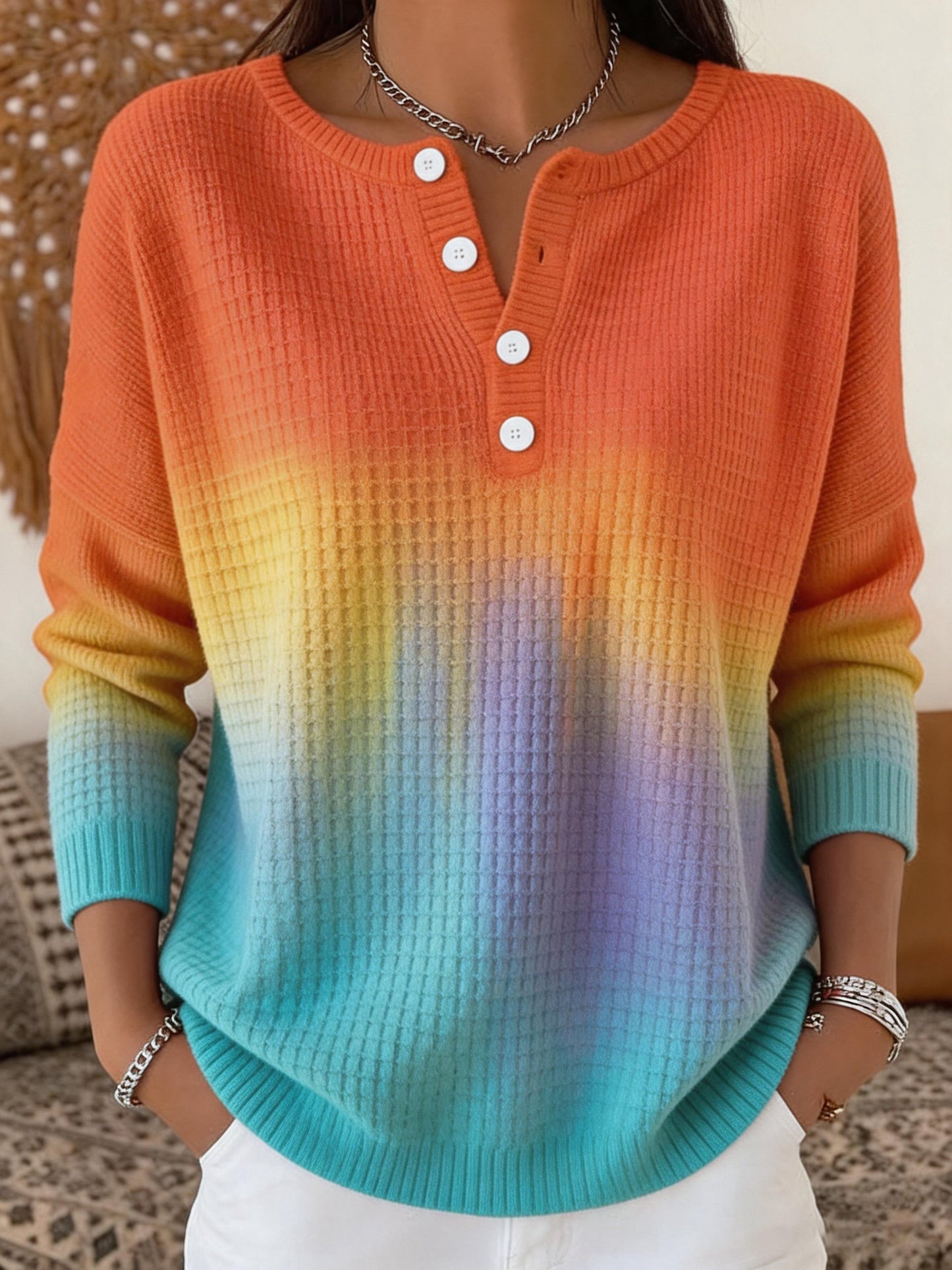 Women's Casual Printed Pullover Top