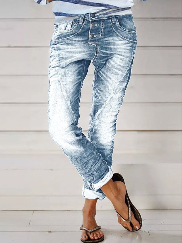West Style Denim Washing Process Jeans