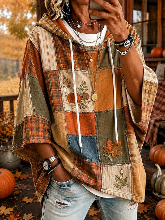 Women's Casual Plaid Print Autumn Top