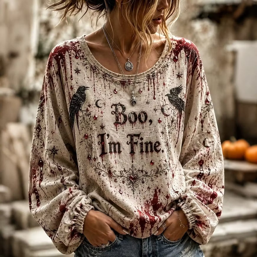 Women's Halloween Print T-shirt