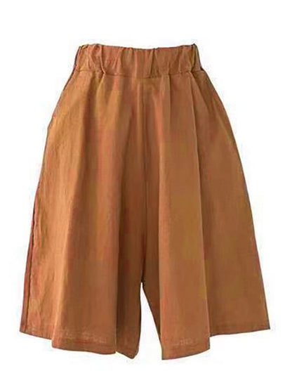Women's Solid Color Simple Loose Casual Shorts