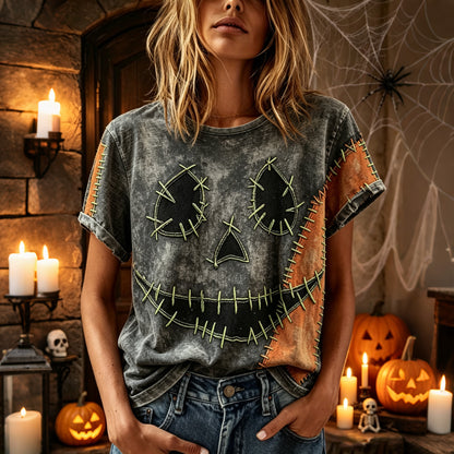 Women's Distressed Expression Halloween Top