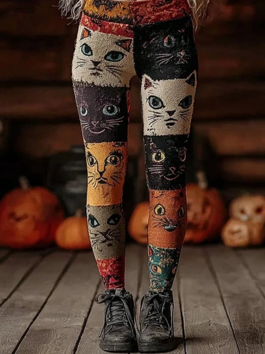 Women's Casual Cat Print Leggings