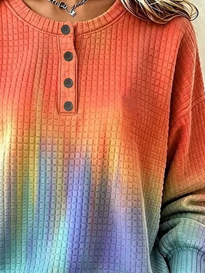 Women'S Casual Ombré Print Sweatshirt
