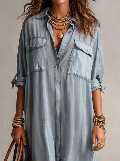 Classic Oversized Shirt Dress