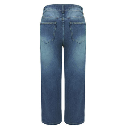Loose Leisure Slimming Straight Jeans