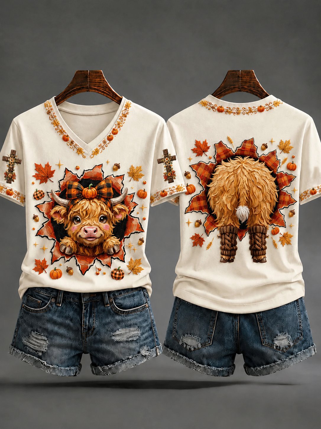 Women's Fall Casual Faith Graphic Print T-Shirt