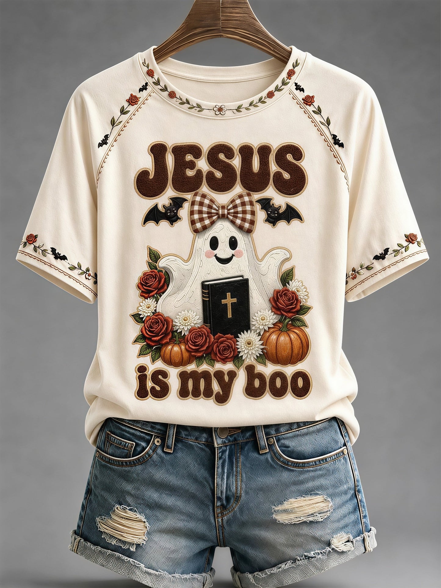 Women's Fall Casual Faith Graphic Print T-Shirt