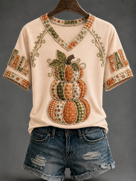 Women's Fall Funny Casual Graphic Print T-Shirt