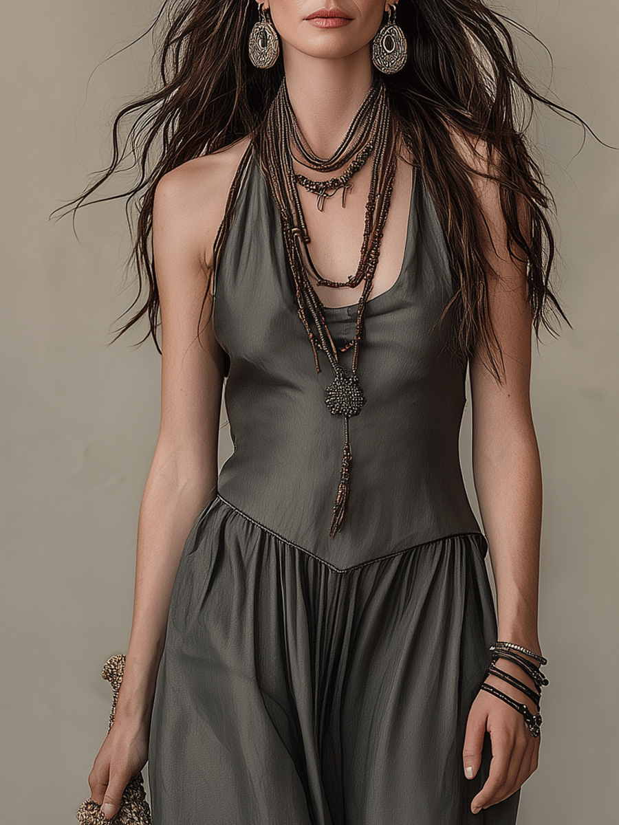 Fluid Relaxed Boho Maxi Dress