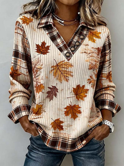 Women'S Casual Autumn Printed Top