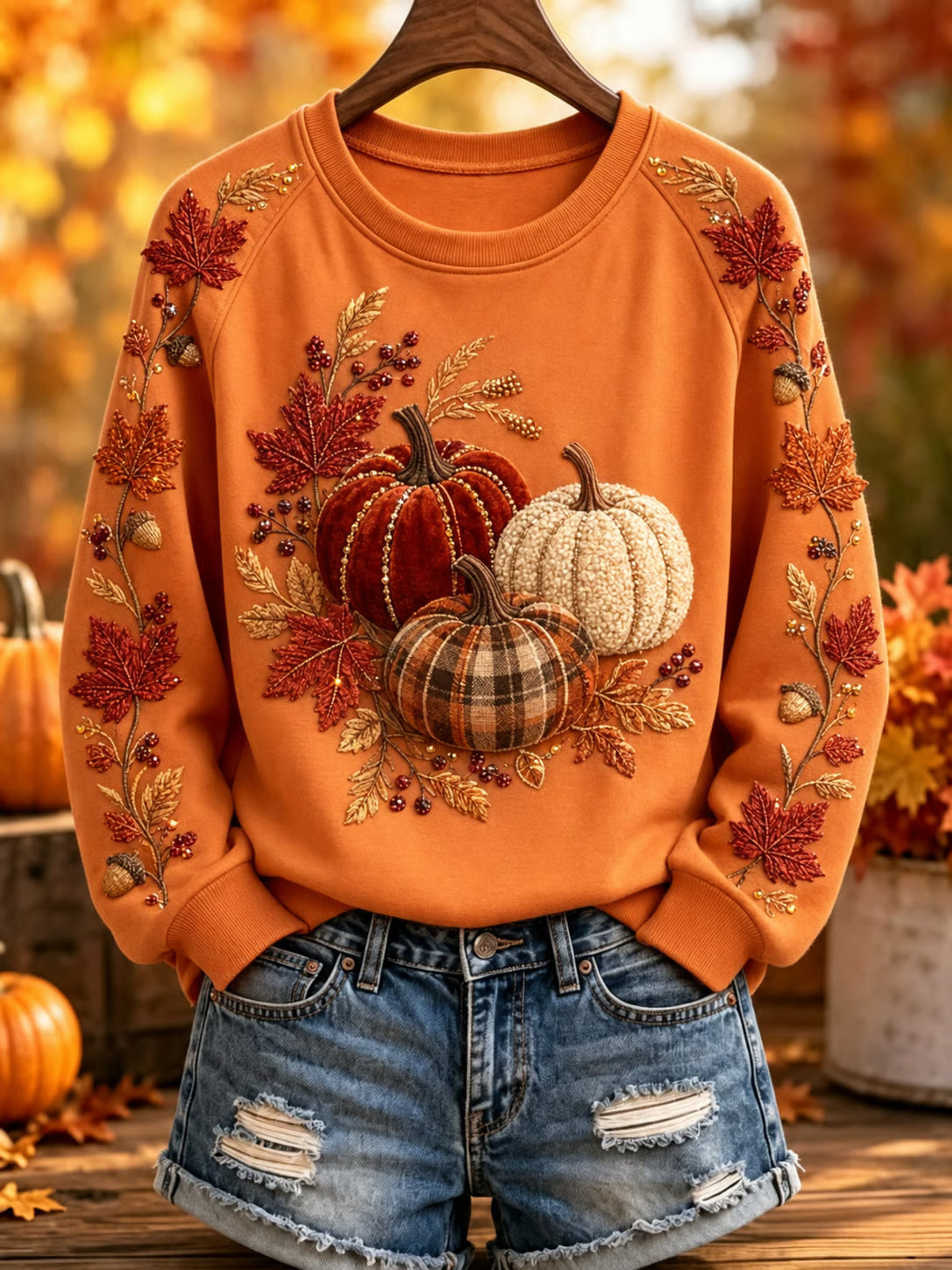 Women's Fall Fun Graphic Casual Sweatshirt