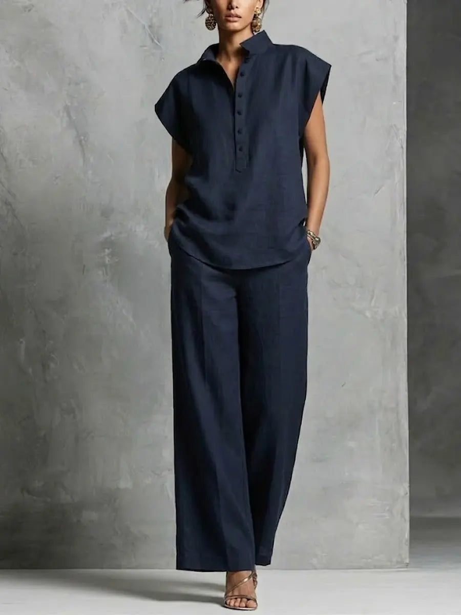 Women's Simple and Comfortable Cotton Linen Set