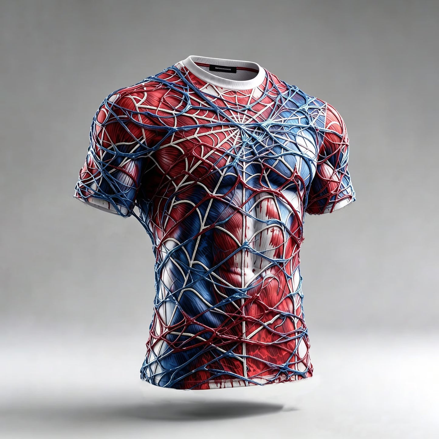Men's Retro Halloween Spider-themed Casual T-shirt